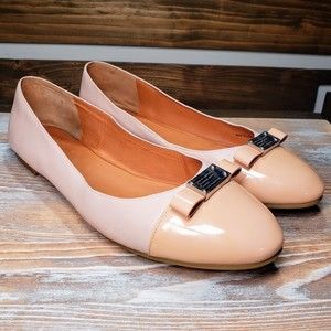 Marc by Marc Jacobs Tuxedo Logo Plaque Ballet Flat Cream Beige Nude EU 40/US 10